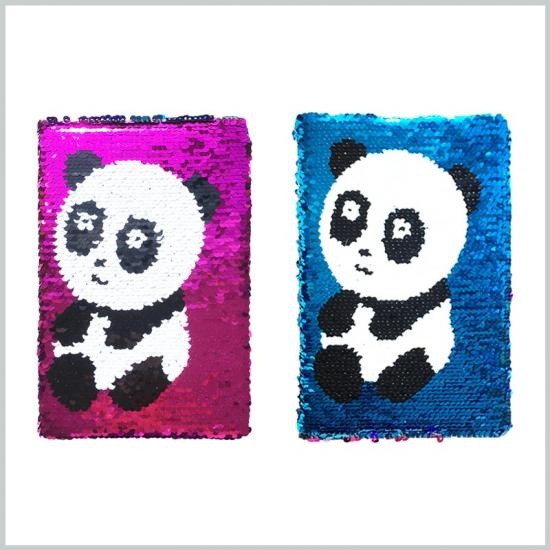Sequin panda notebook cute