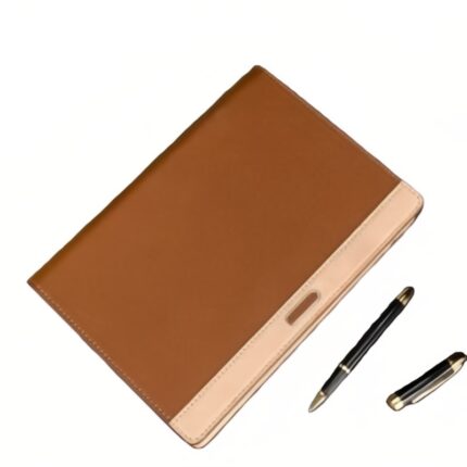 Caderno personalizado A5 para fabricantes, caderno de negócios em PU, diário de reunião com folhas soltas
