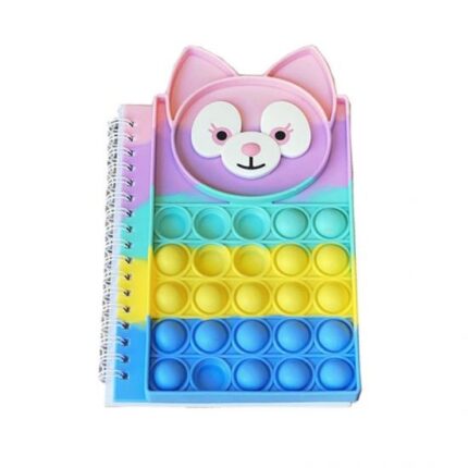 Libreta de silicona A6 con diseño de monos coloridos