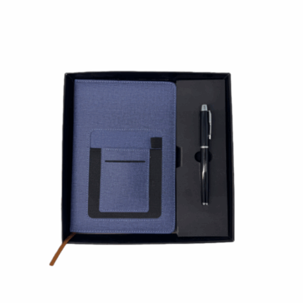 Custom Logo A5 Notepad Gift Set – Retro Sheepskin Loose-Leaf Journal