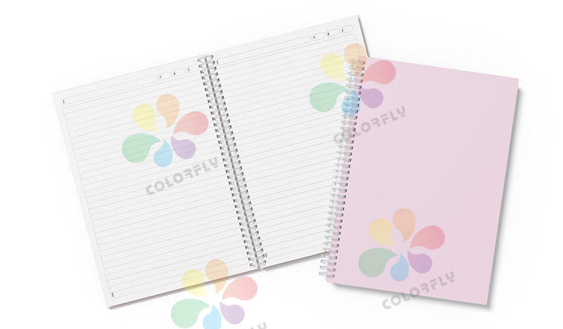 Lay-flat spiral binding and customizable inner pages of A4 notebook