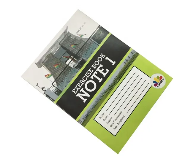 Accra International School custom spine color-coded exercise books
