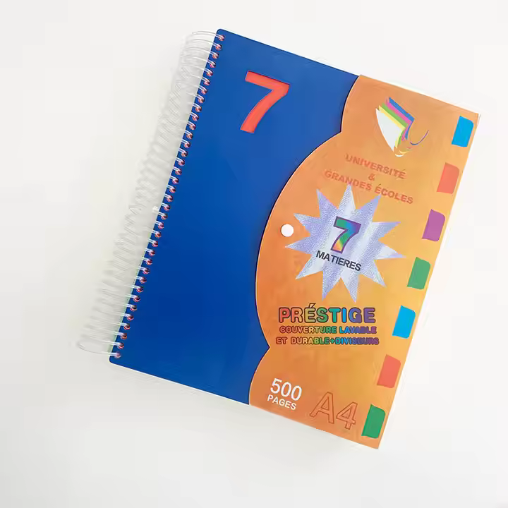 Low MOQ custom notebooks: 6-subject spiral organizer specs