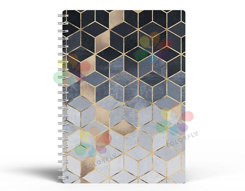 Custom South American themed hard cover spiral notebook for branding