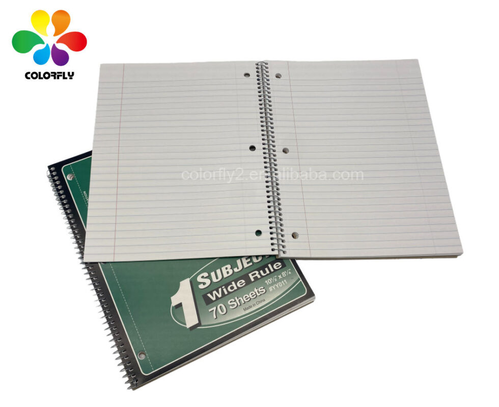 Custom A5 spiral notebook with plain cover ready for branding and customization