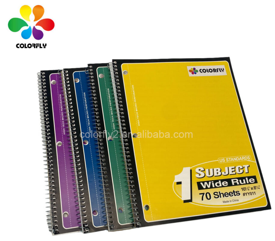 Custom logo and graphic printing on A5 spiral notebook for business promotion