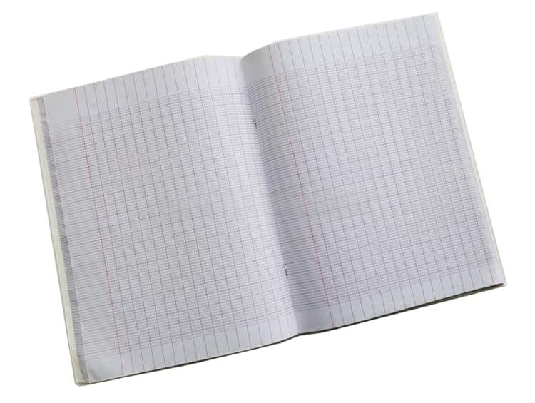 Colorfly A5 Notebook Open on Desk - Bleed-Proof Paper Test