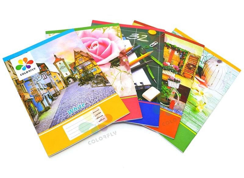 French line exercise books with custom school logos for African students