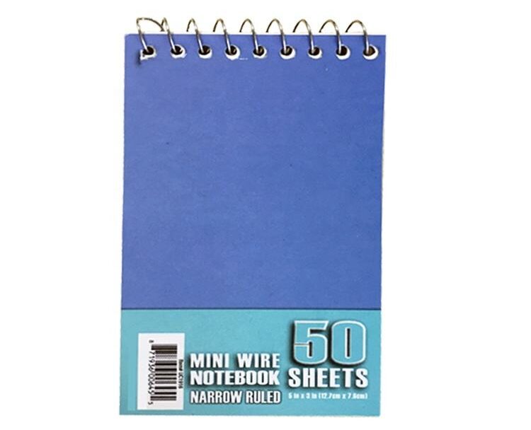 Custom 4x6 inch pocket notebook with spiral binding and logo printing for travel and students