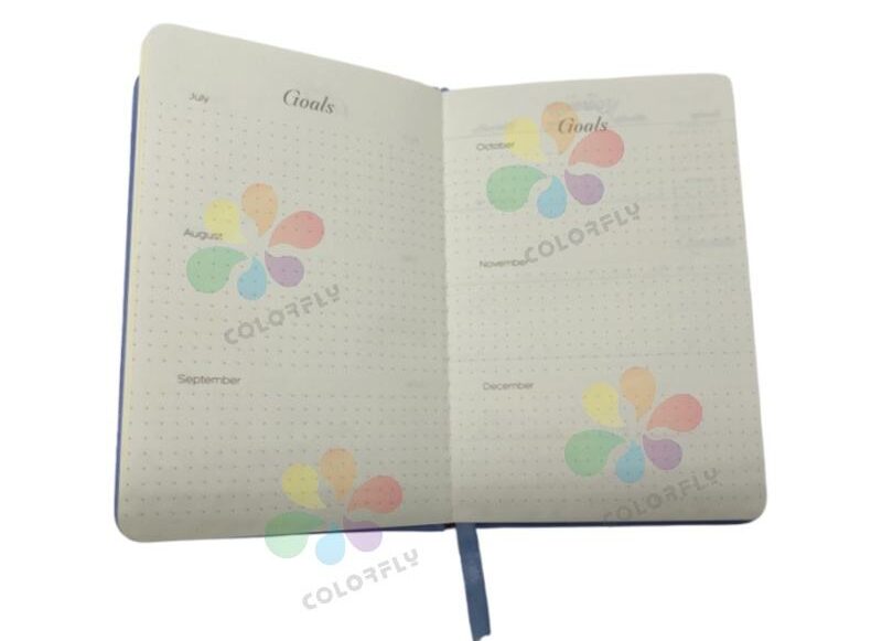 Customized Inner Pages of a Colorfly Glitter Notebook