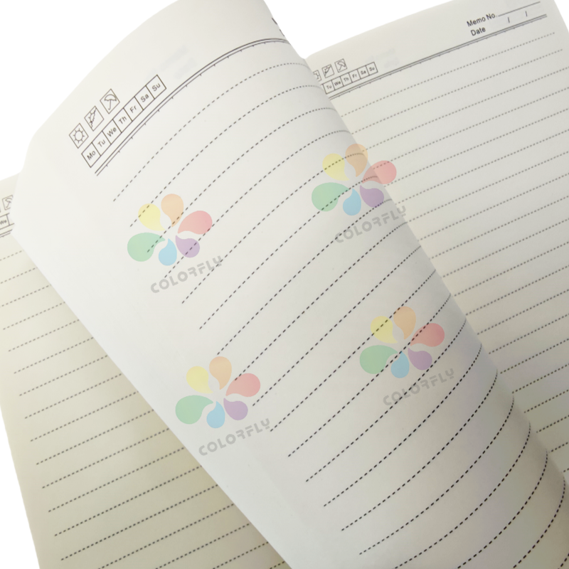 Custom logo embossing on Colorfly planner for brand exposure