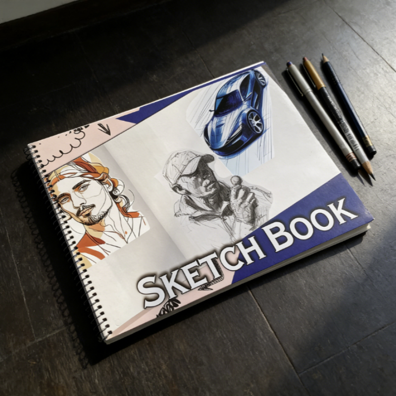 Premium Heavyweight Paper in Spiral-Bound Sketchbook - Test with Pencil and Charcoal