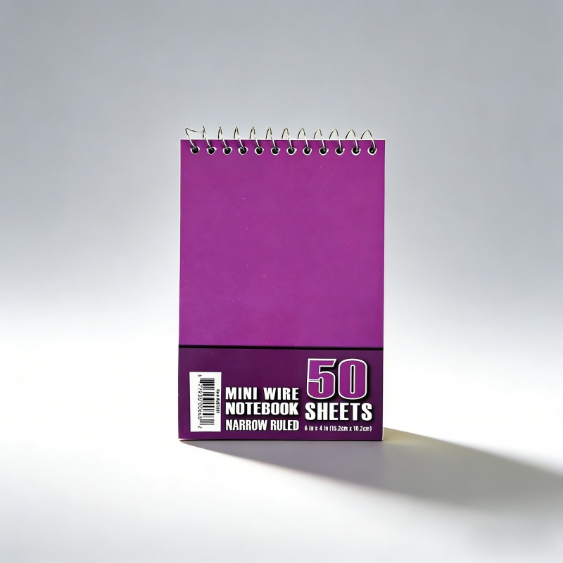 Close-up of the spiral binding and paper quality