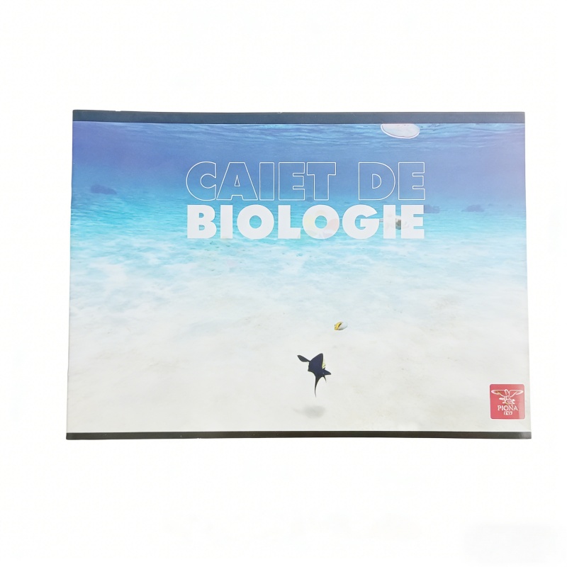 Colorfly custom saddle stitched student notebooks stacked with colorful covers and school logos