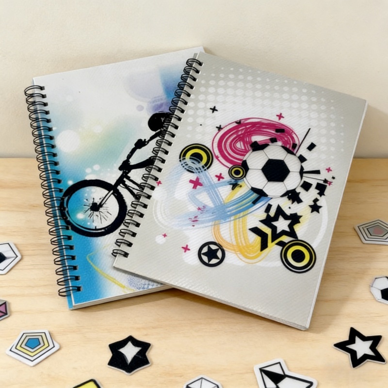 Colorfly wholesale PP spiral notebooks with waterproof plastic cover for school and office use