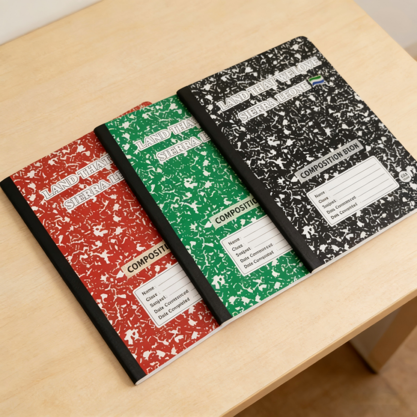 White Card Cover Grid Notebook: Durable & Student-Friendly