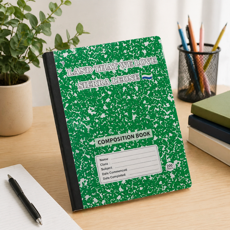 Grid composition notebook with white card cover for students - Colorfly