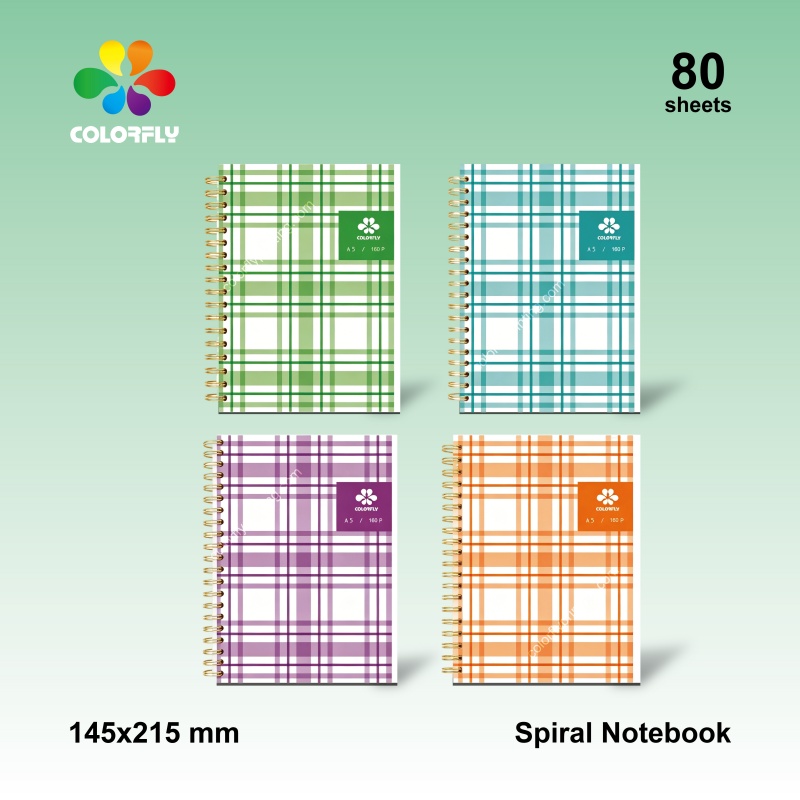 Colorfly plaid collection notebook