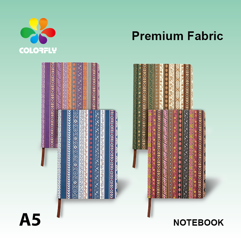 Colorfly Moroccan-style striped notebook featuring indigenous geometric patterns