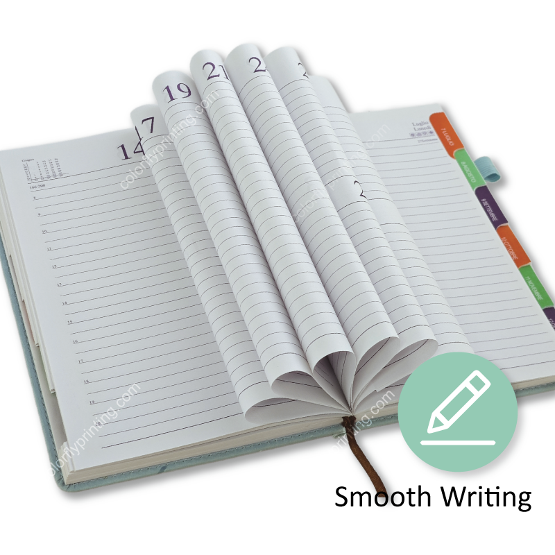 Close-up of Embossed PU Leather Notebook Cover